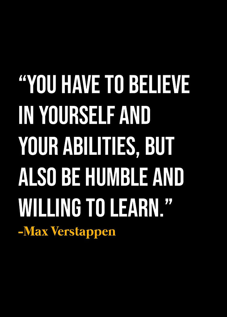 Max Verstappen Quote metal poster artwork